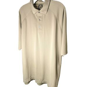 Footjoy Polo Shirt‎ Mens Extra Large Gray Striped Short Sleeve Golf FJ Foot Joy